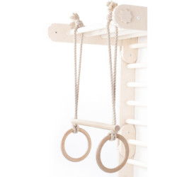 Anneaux & trapèze Montessori en bois