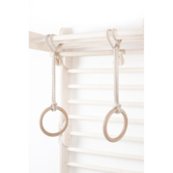 Anneaux & trapèze Montessori en bois