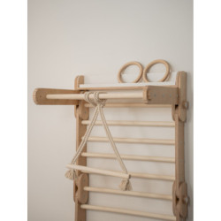 Anneaux & trapèze Montessori en bois