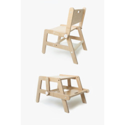 Tabouret / chaise Stepsorin en bois