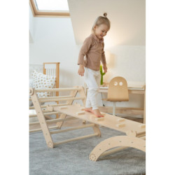Rampe double face Montessori – Blocs bois naturel