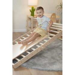 Rampe double face Montessori – Blocs bois naturel
