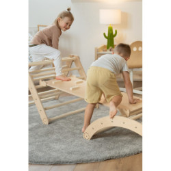 Rampe double face Montessori – Blocs bois naturel