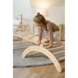 Rampe double face Montessori – Blocs bois naturel