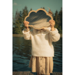 Miroir Montessori avec support – Cloud Taille M