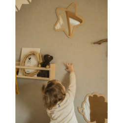 Miroir Montessori avec support – Star Taille M