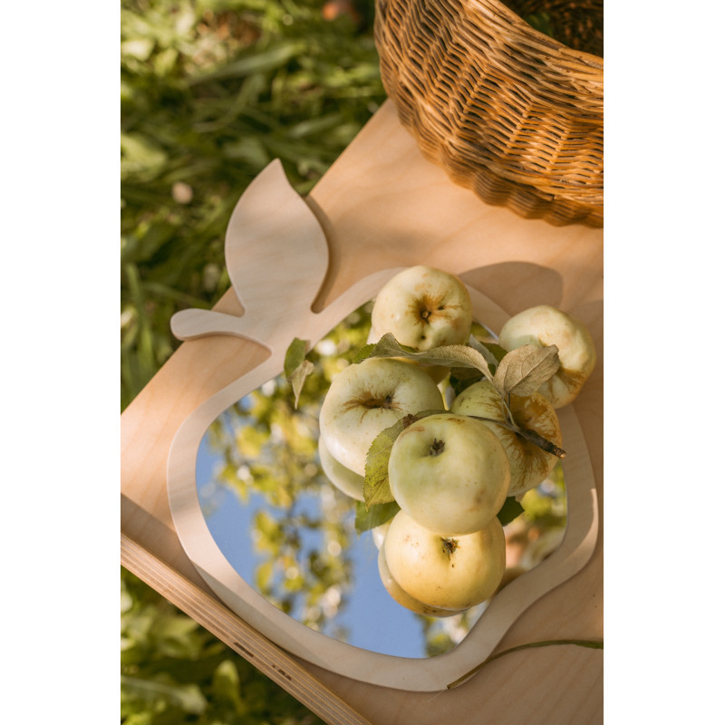 Miroir Montessori avec support – Apple Taille L