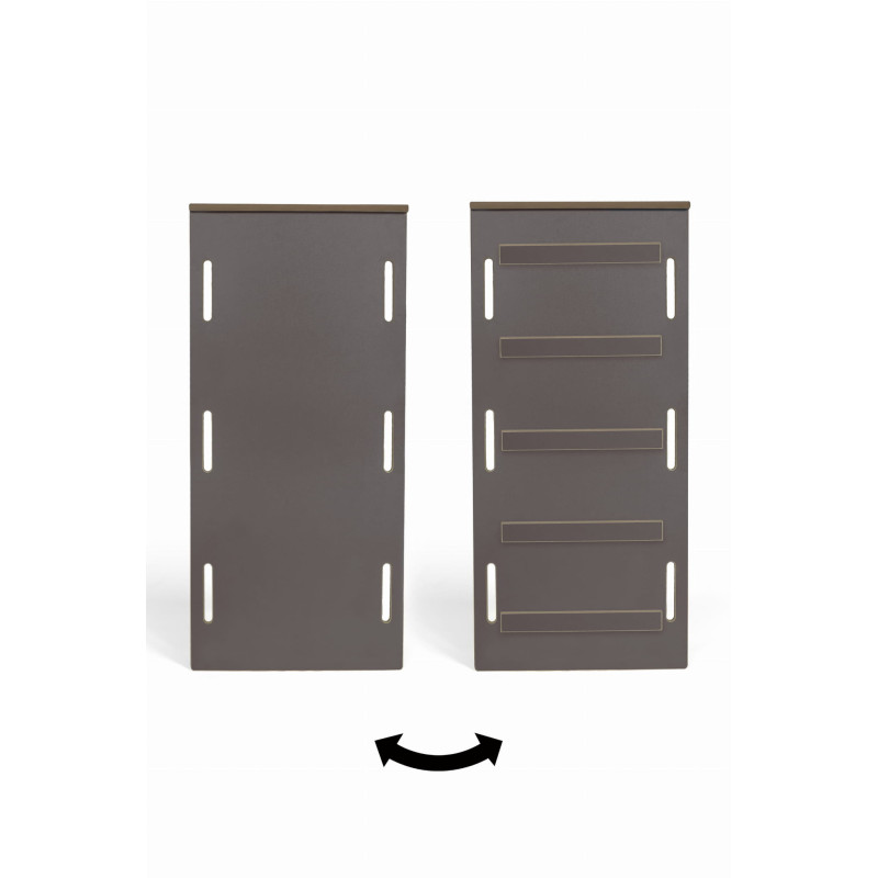 Toboggan mural escalade 2-en-1 gris pour Balançoire Montessori XXL Échelle