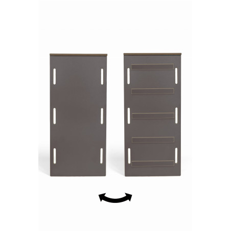 Toboggan mural escalade 2-en-1 gris pour Balançoire Montessori XXL Échelle