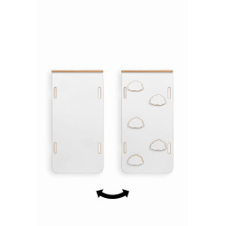 Toboggan Montessori mural d'escalade en bois Nuages