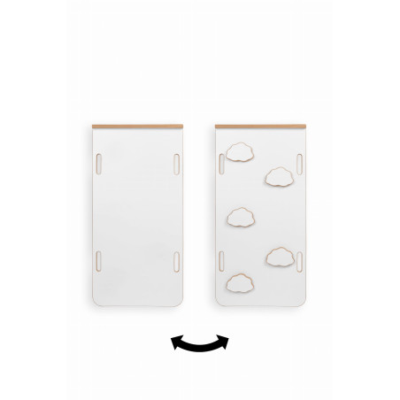 Toboggan Montessori mural d'escalade en bois Nuages