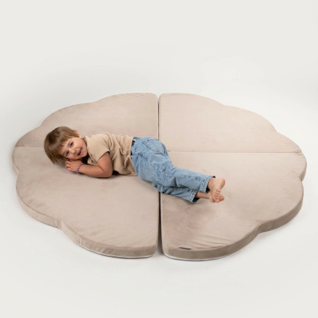 Tapis de jeu Montessori nuages - Beige