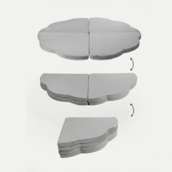 Tapis de jeu Montessori nuages - Gris
