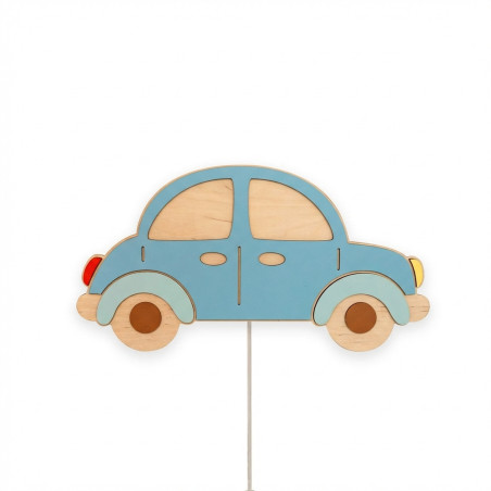 Veilleuse Montessori enfant voiture en bois - Lumière douce