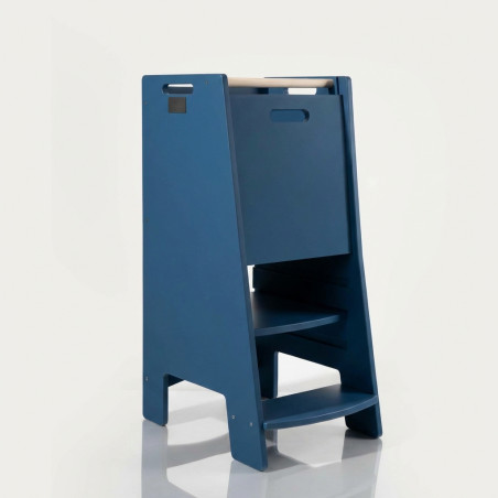 Tour d'apprentissage Montessori en bois NOWAY - Marine