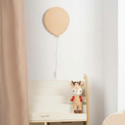 Veilleuse ballon en bois pour enfant - naturel