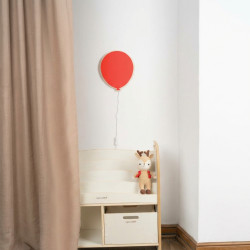 Veilleuse ballon en bois pour chambre d'enfant - Rouge