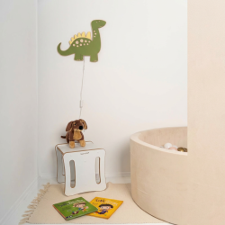 Veilleuse dinosaure enfant en bois - Lampe de chevet Montessori