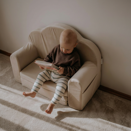 Fauteuil enfant Montessori convertible en mousse - Beige