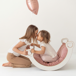 Coussin matelas Montessori pour culbuto en toile - Rose Taille L