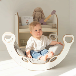 Matelas coussin Montessori pour culbuto en bois - Gris taille L