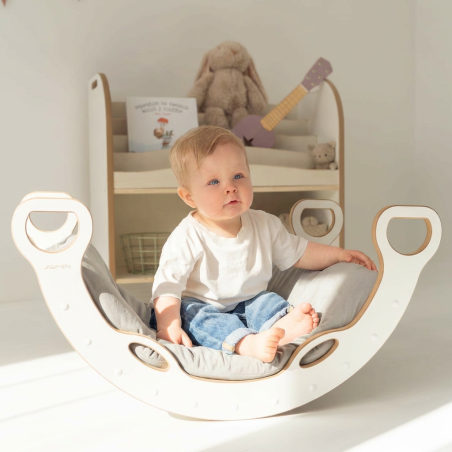 Matelas coussin Montessori pour culbuto en bois - Gris taille L