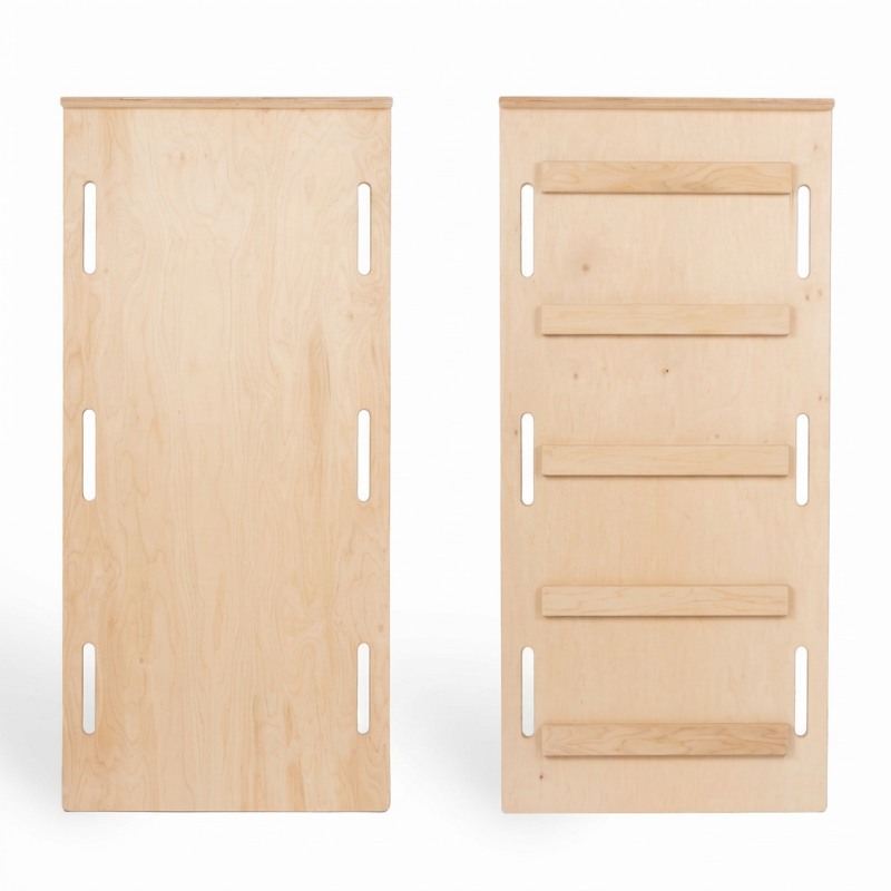 Échelle Montessori en bois naturel pour glissière et mur d'escalade