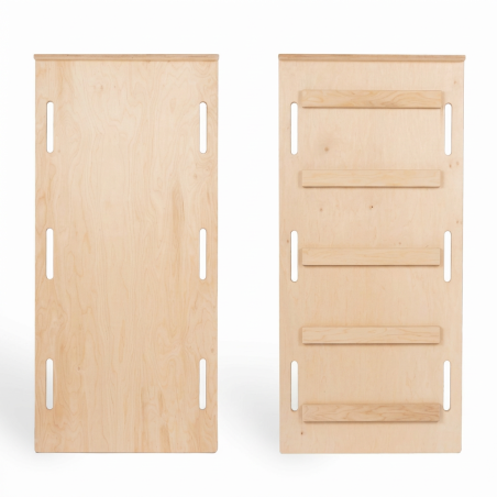 Échelle Montessori en bois naturel pour glissière et mur d'escalade