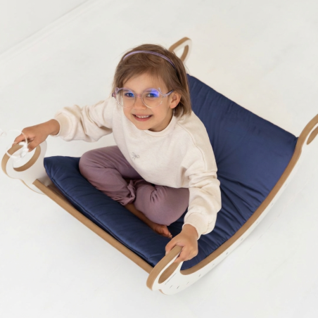 Coussin Montessori pour culbuto en bois - Bleu Marine