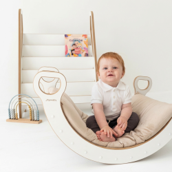 Coussin matelas Montessori pour culbuto en bois - Beige