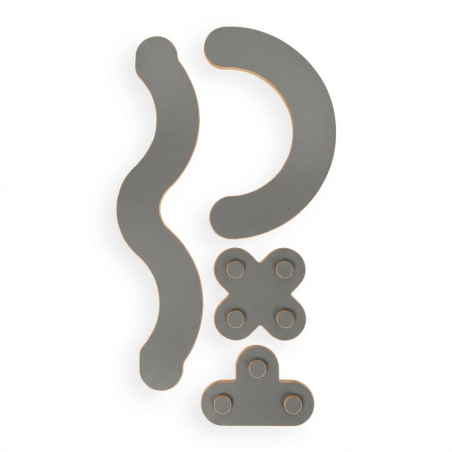 Bascule pont Montessori en bois avec accessoires - Gris