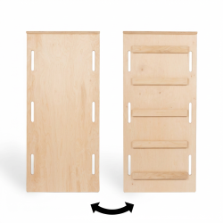 Échelle Montessori en bois naturel pour glissière et mur d'escalade