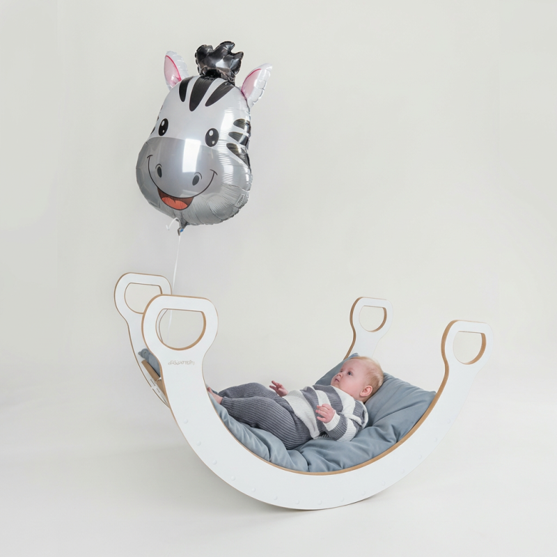 Coussin matelas gris pour balançoire Montessori XXL en bois