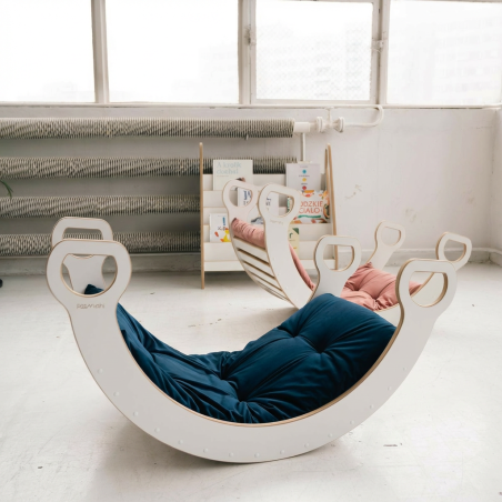 Coussin matelas Montessori enfant pour balançoire XXL - Bleu marine