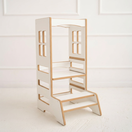 Tour d'observation Montessori en bois - Aide de cuisine Enfant