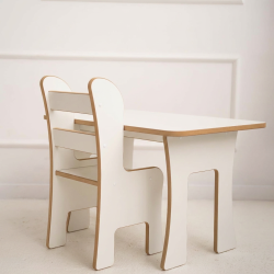 Ensemble table et chaise Montessori enfant en bois naturel