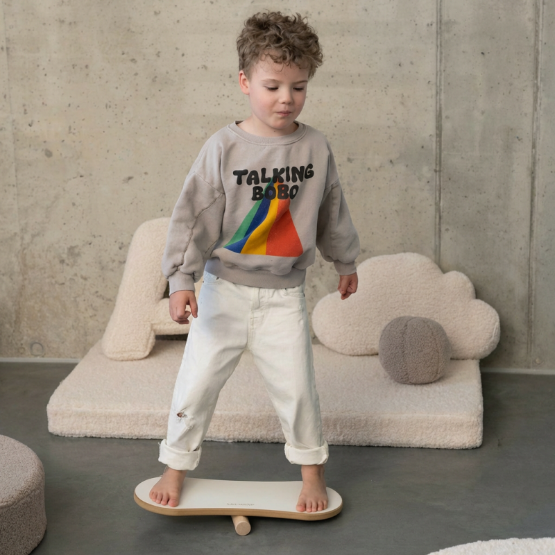 Planche d'équilibre Montessori en bois pour enfant
