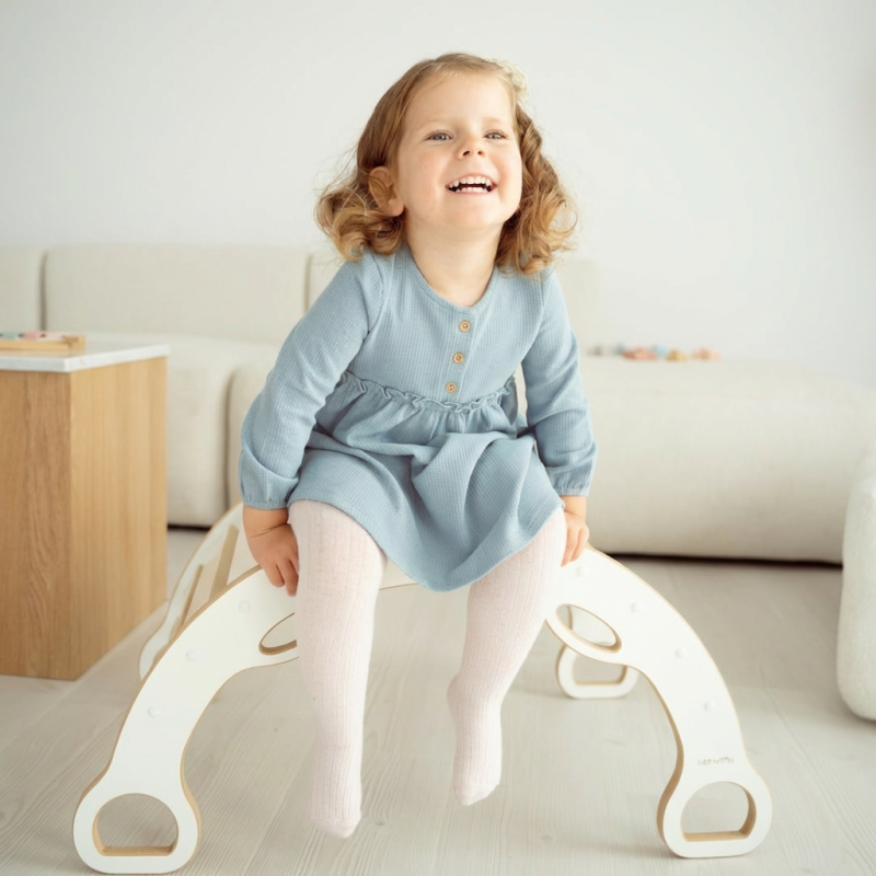 Balançoire Montessori en bois avec poignées - Taille L