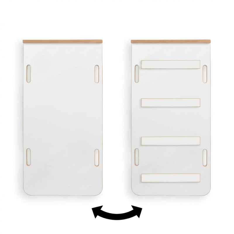 Toboggan Montessori bois 2-en-1 et mur d'escalade pour Rocker L