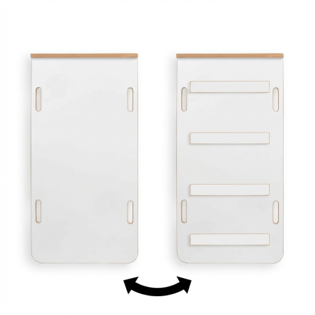 Toboggan Montessori bois 2-en-1 et mur d'escalade pour Rocker L