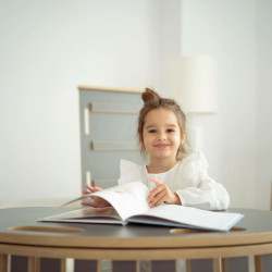 Plateau Montessori en bois pour bascule rocker - Gris XXL