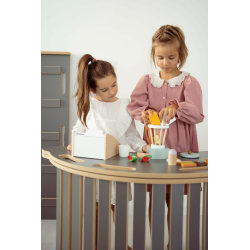 Balançoire Montessori XXL 3-en-1 en bois avec toboggan et rampe - Gris|Montessor