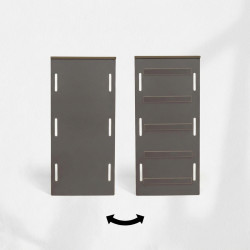 Glissière et mur d'escalade en bois pour balançoire Montessori XXL - Gris