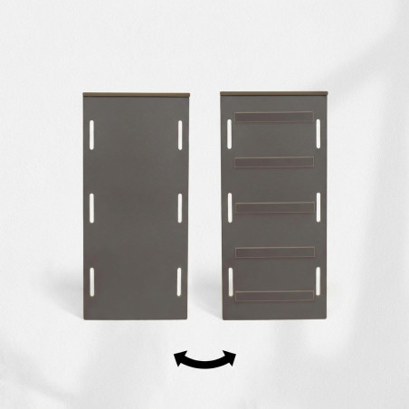 Glissière et mur d'escalade en bois pour balançoire Montessori XXL - Gris