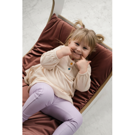 Coussin matelas Montessori rose pour balançoire XXL