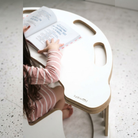 Plateau en bois naturel pour balançoire Montessori XXL