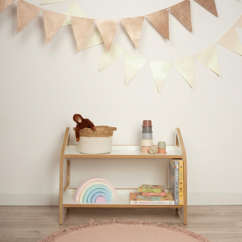 Étagère Montessori murale en bois pour chambre d'enfant
