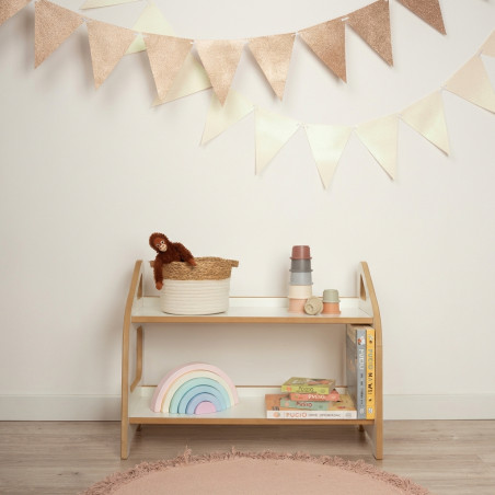 Étagère Montessori murale en bois pour chambre d'enfant