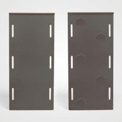 Toboggan d'escalade Montessori en bois pour balançoire XXL - Gris