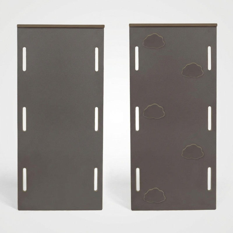 Toboggan d'escalade Montessori en bois pour balançoire XXL - Gris